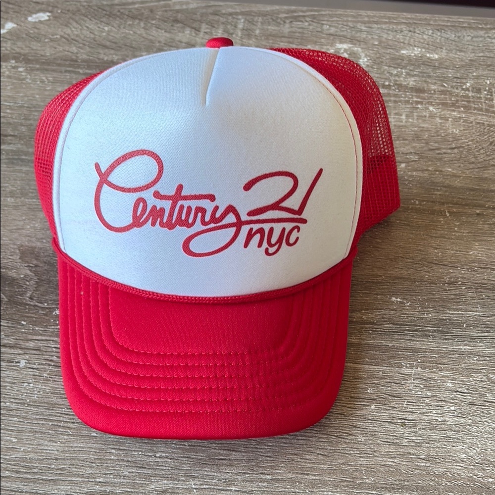 Century 21 NYC Red and White Trucker Hat